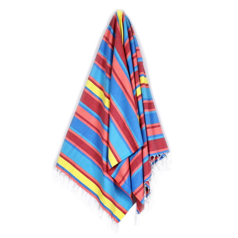 Arco Iris Mango Orange Turquiose Blue Turkish Towel
