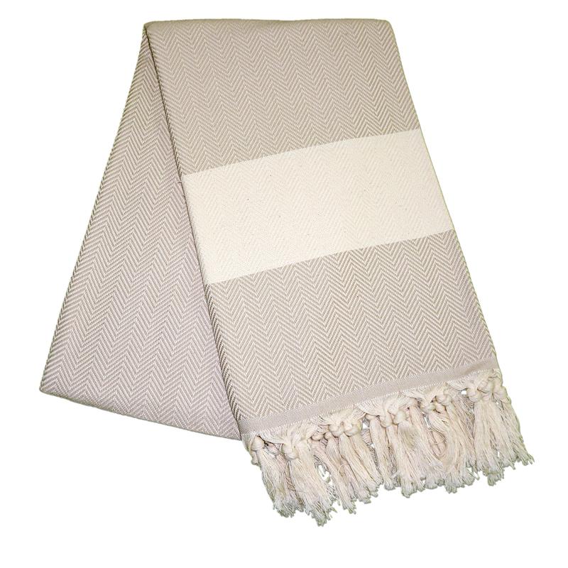 Balik Sirti Almond Brown Turkish Towel
