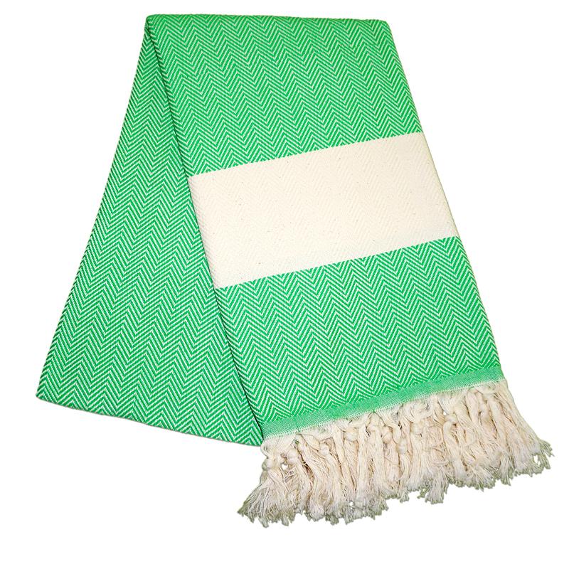 Balik Sirti Benneton Green Turkish Towel