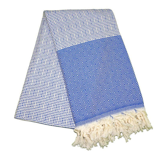 Cizgili Elmas - Cizgili Elmas Berry Blue Turkish Towel