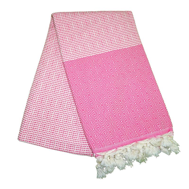 Cizgili Elmas - Cizgili Elmas Dream Pink Turkish Towel