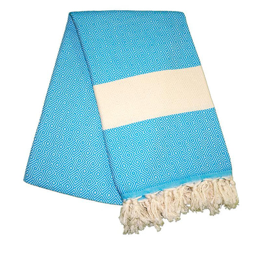 Elmas Turquoise Blue Turkish Towel